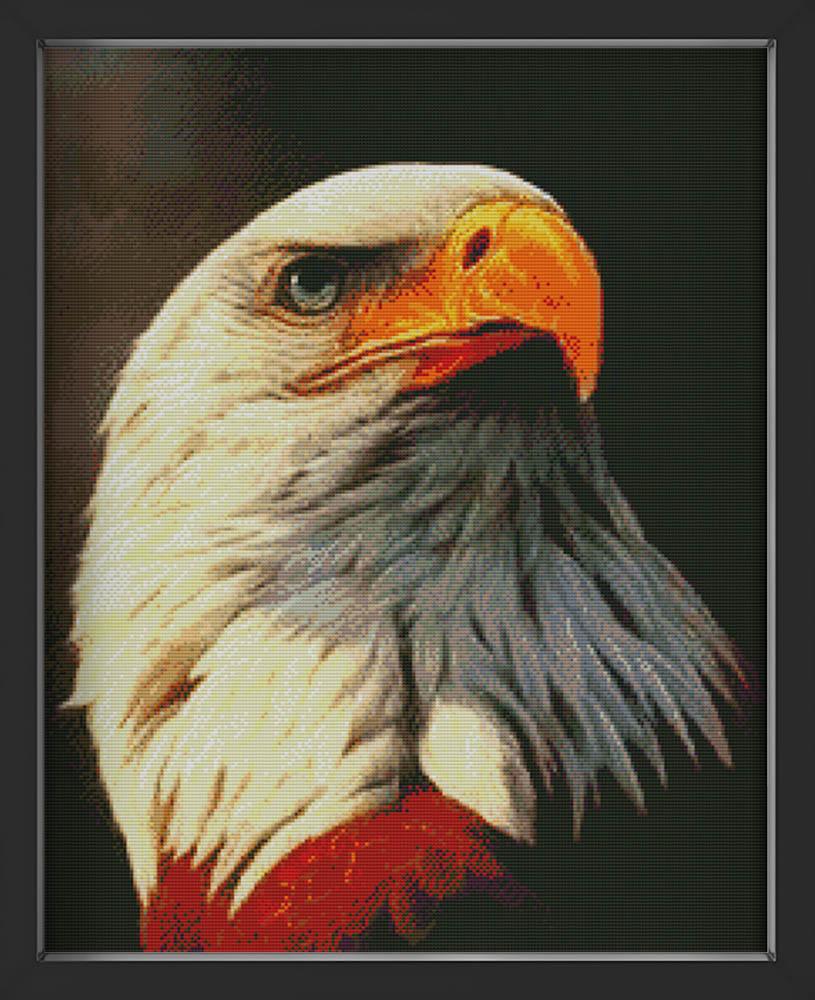 Kreuzstich - Adler | 50x60 cm - Diy - Fadenkunst