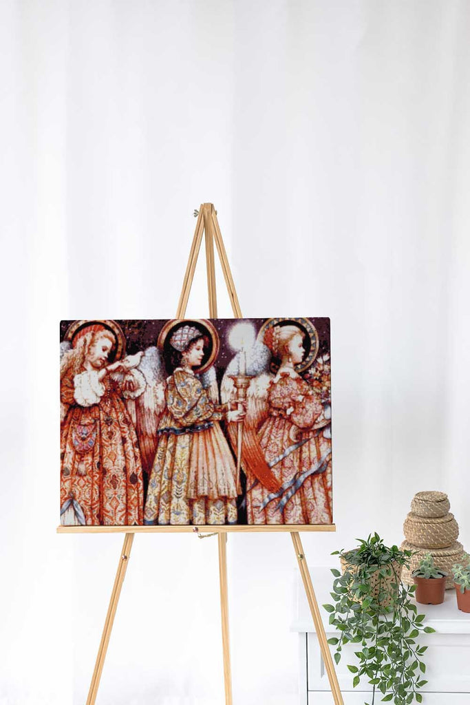 Kreuzstich -  Drei Mädchen religiös | 70x50 cm - Diy - Fadenkunst